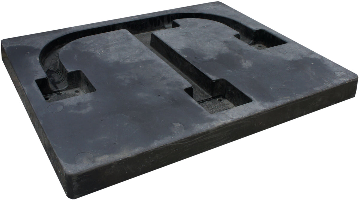 TieDex UK Black Folding Parking Barrier, Rubber, Barrier Base