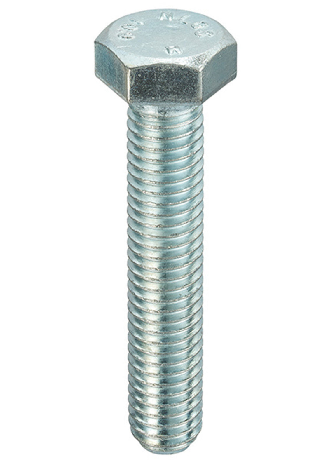 TieDex UK Bright Zinc Steel, Hex Setscrew, M20 x 90 mm