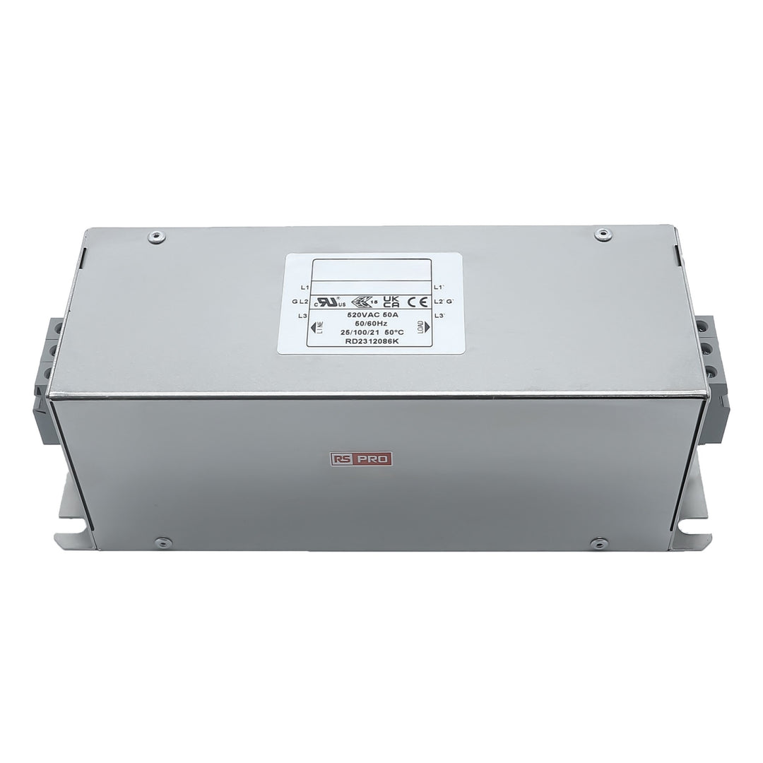 TieDex UK 50 A 520V ac 50Hz, 60 Hz, Chassis Mount Power Line Filter, Terminal Block 3 Phase