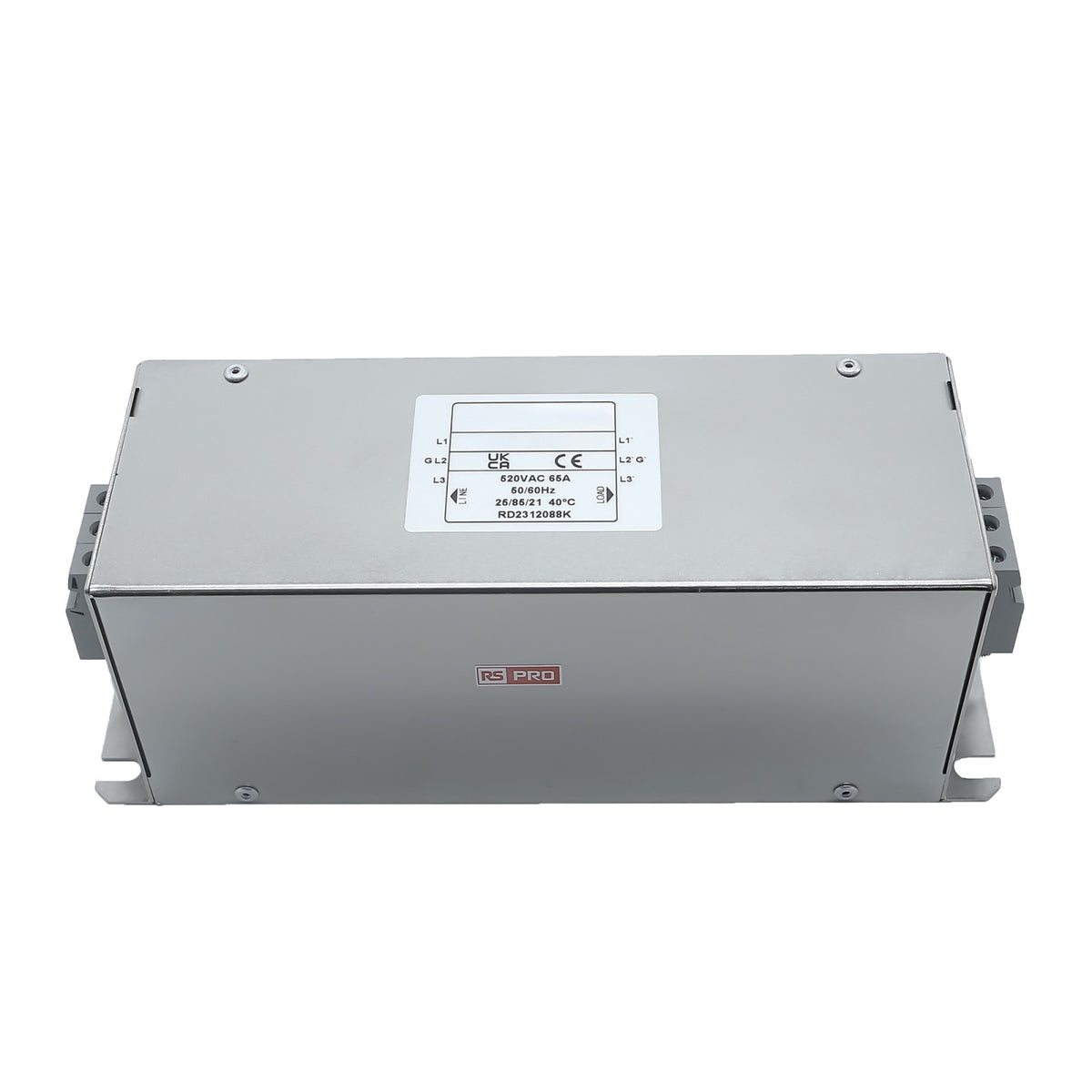 TieDex UK 65 A 520V ac 50Hz, 60 Hz, Chassis Mount Power Line Filter, Terminal Block 3 Phase