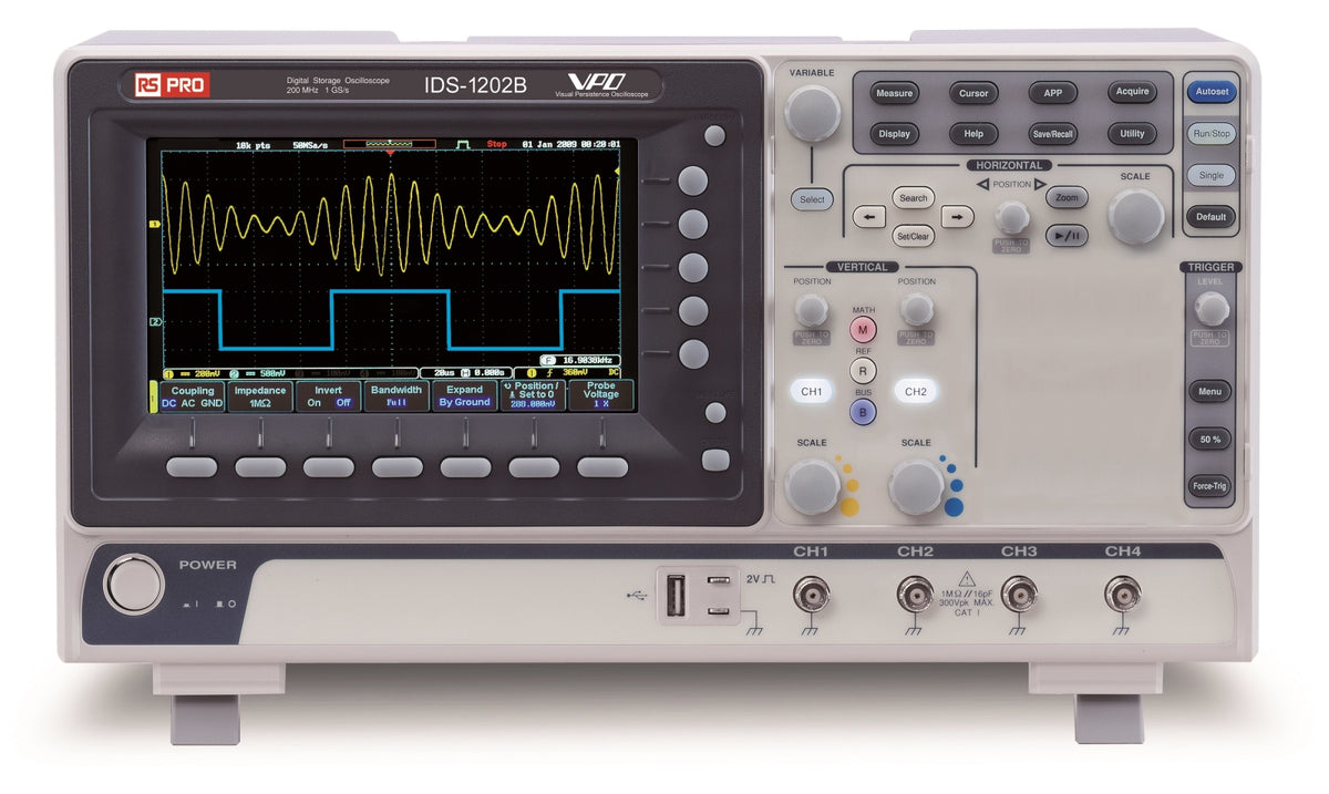 TieDex UK, 200 MHz Bench Digital Oscilloscope, 2 Channels