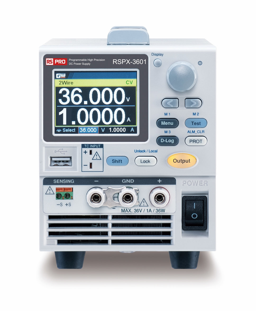 TieDex UK Digital Bench Power Supply, 1-Output 0 V ac to 36V, 150 VA, 1 A Max, RSCAL