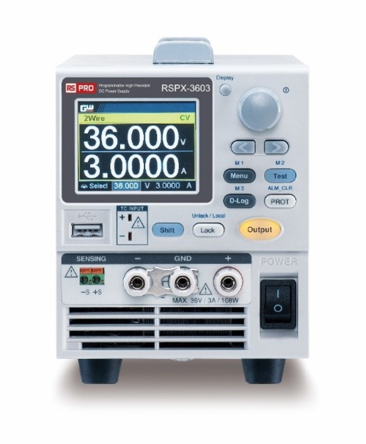 TieDex UK Digital Bench Power Supply, 1-Output 0 V ac to 36V, 300 VA, 3 A Max