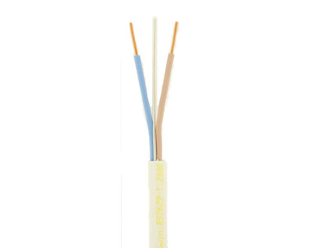 TieDex UK 3 Core Power Cable, White 1.5mm² 90 °C, 100 m Silicone