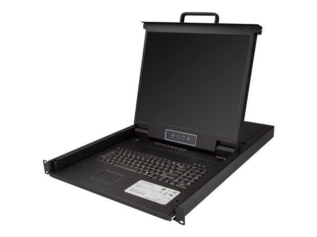 TieDex UK StarTech.com 8 Port Rackmount KVM Console with 6ft Cables, Integrated KVM Switch with 19" LCD Monitor, Fully Featured 1U LCD KVM Drawer- OSD KVM, Durable 50,000 MTBF, USB + VGA Support - 19in. LCD KVM Console (RKCONS1908K) - KVM console - 19"