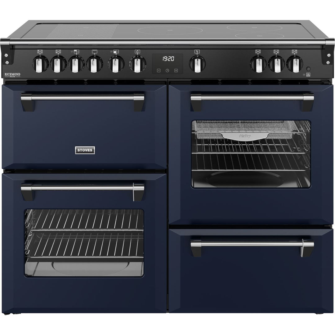 Stoves Richmond Deluxe 110Ei RTY 110cm wide Electric Range Cooker with Induction Hob - Midnight Blue
