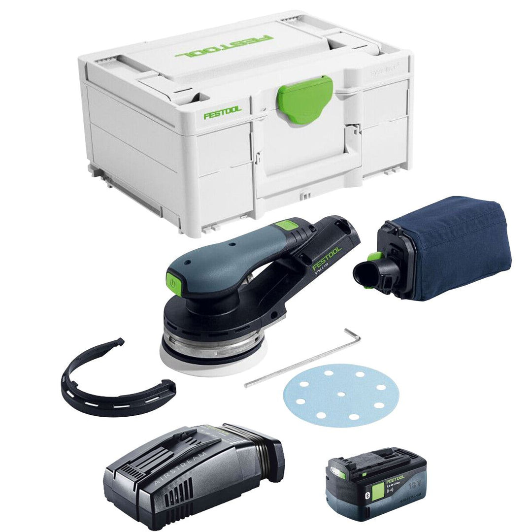Festool ETSC 2 125-Basic 18V Brushless 125mm Eccentric Sander - 577733 With 1 x 5.0Ah Battery & Charger