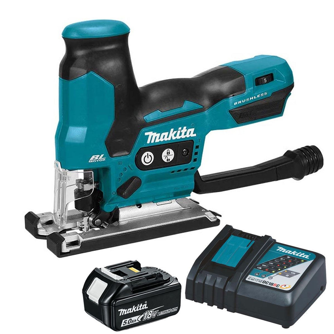 Makita DJV185Z 18V Brushless Jigsaw with 1 x 5.0Ah Battery &amp; Charger
