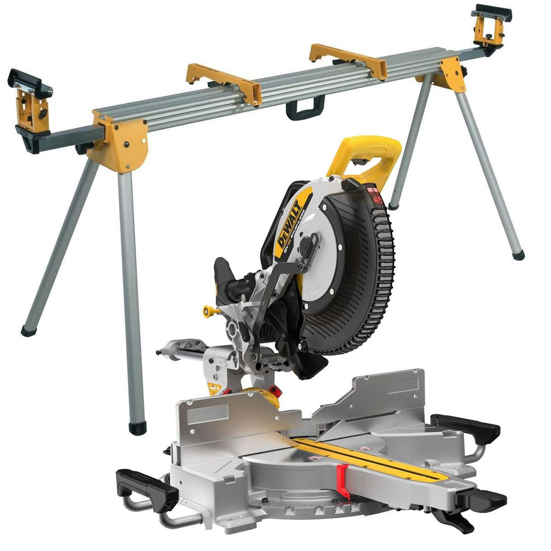 DeWalt DCS782N-XJ 18V XR Brushless Mitre Saw with Universal Leg Stand - DE7023