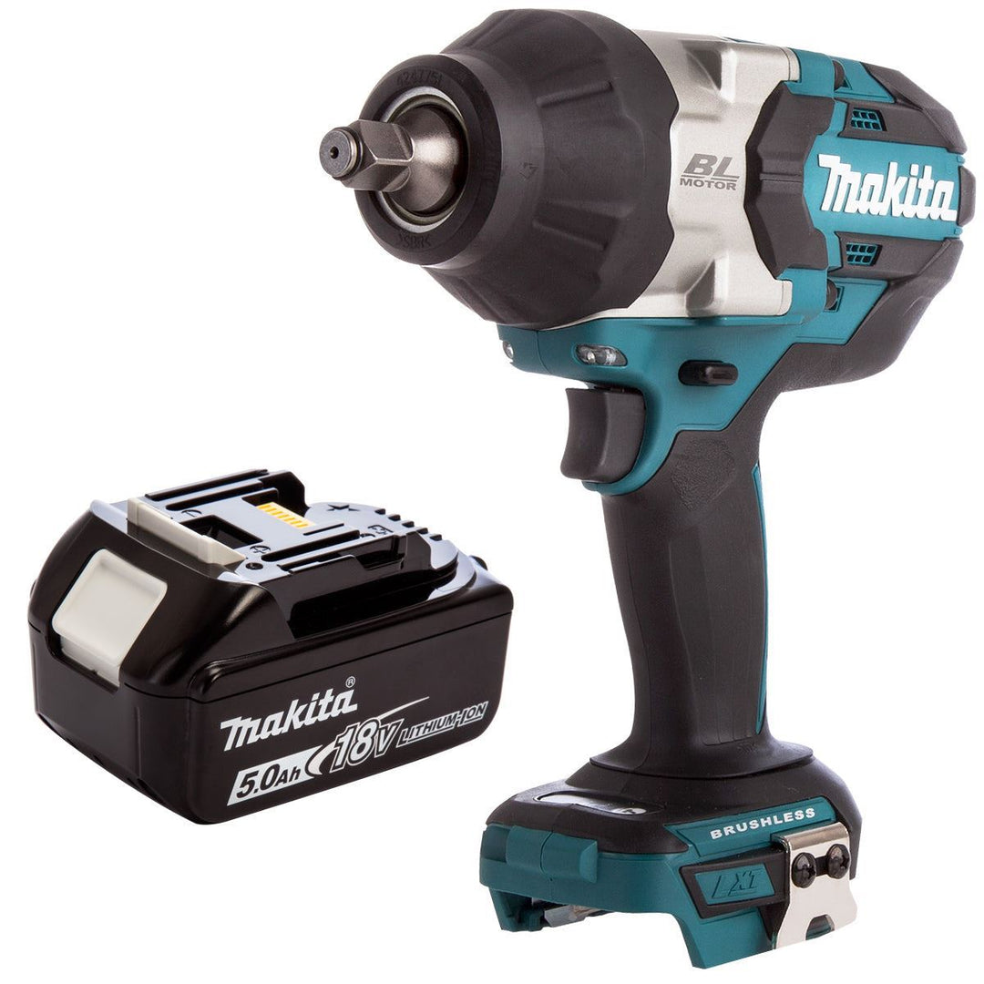Makita DTW1002Z 18V 1/2" Brushless Impact Wrench with 1 x 5.0Ah Battery