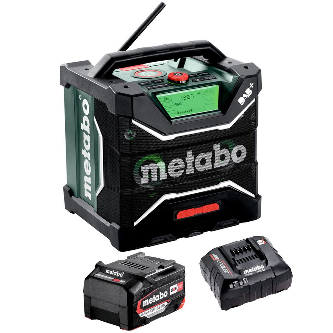 Metabo RC 12-18 32W BT DAB+ 12-18V Bluetooth Radio with 1 x 5.2Ah Battery & Charger