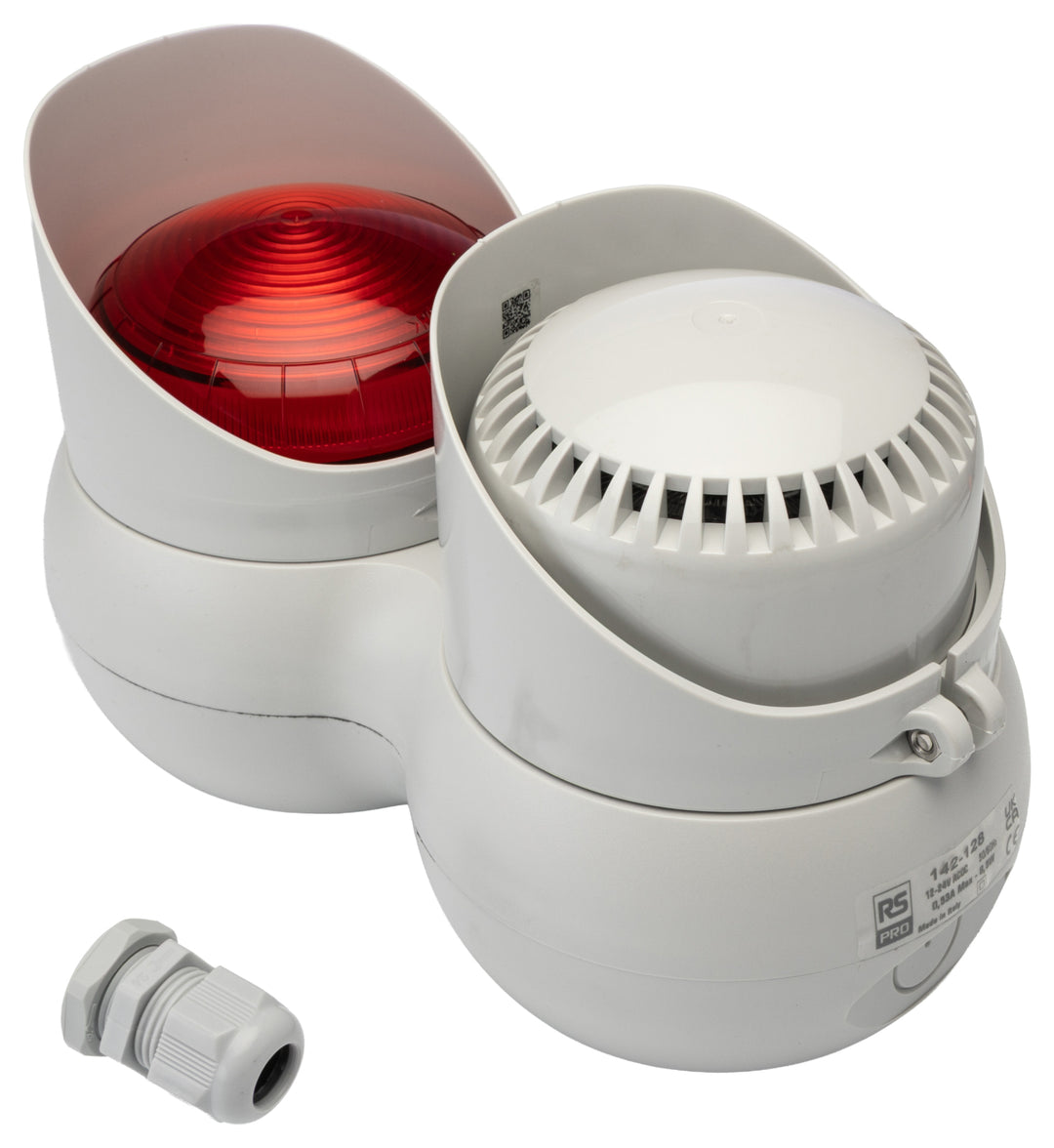 TieDex UK Red Sounder-Beacon Combination, IP66 24V ac/dc Screw, Bracket 105 dB @ 1m