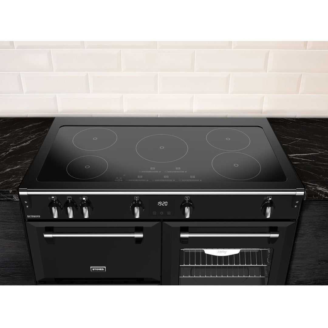 Stoves Richmond 100Ei TCH 100cm wide Electric Range Cooker with Induction Hob - Cream - A/A/A Rated