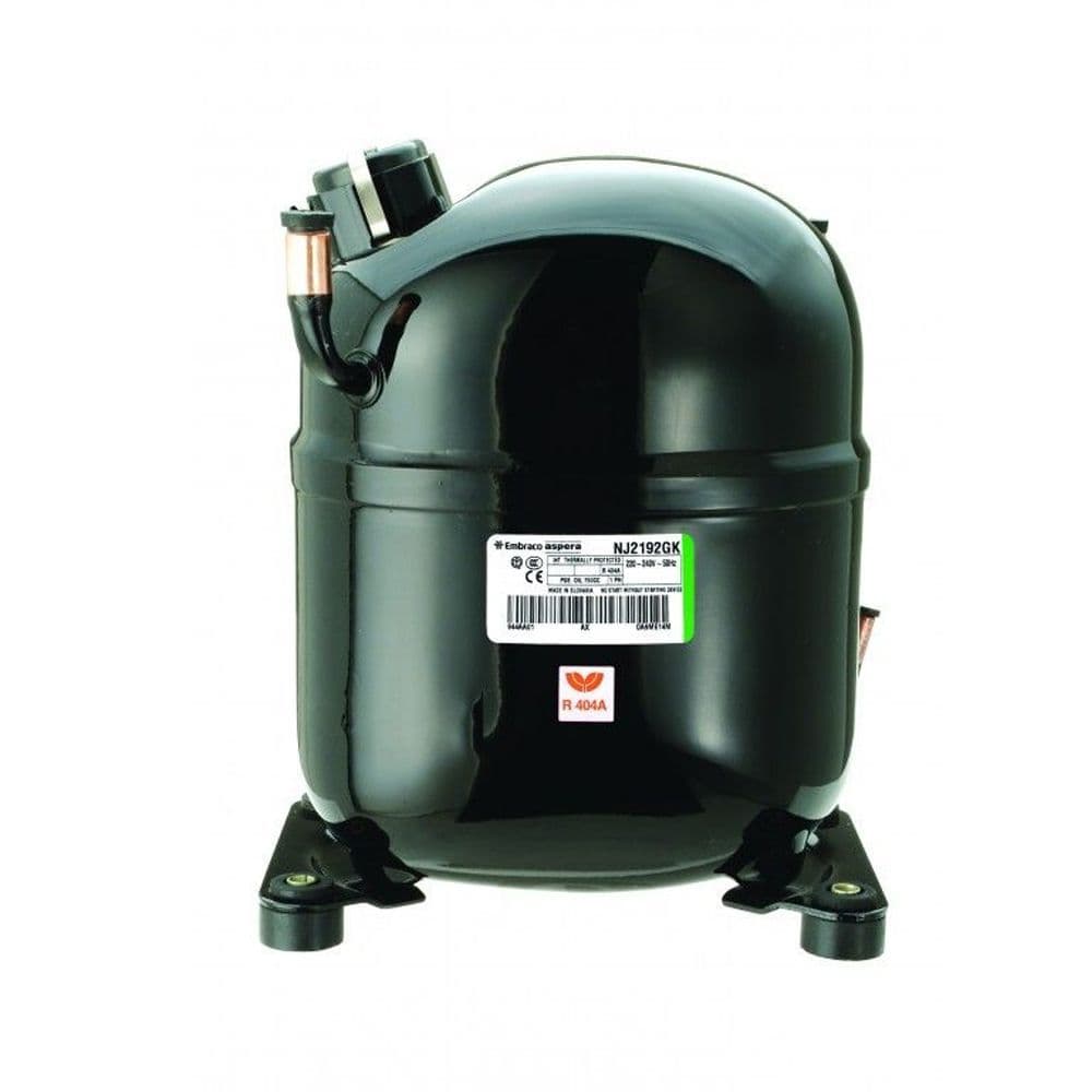 Aspera / Embraco NJ2212GKV Refrigeration Compressor R404a LBP 34CC 1 1/2Hp Valve 240V~50Hz