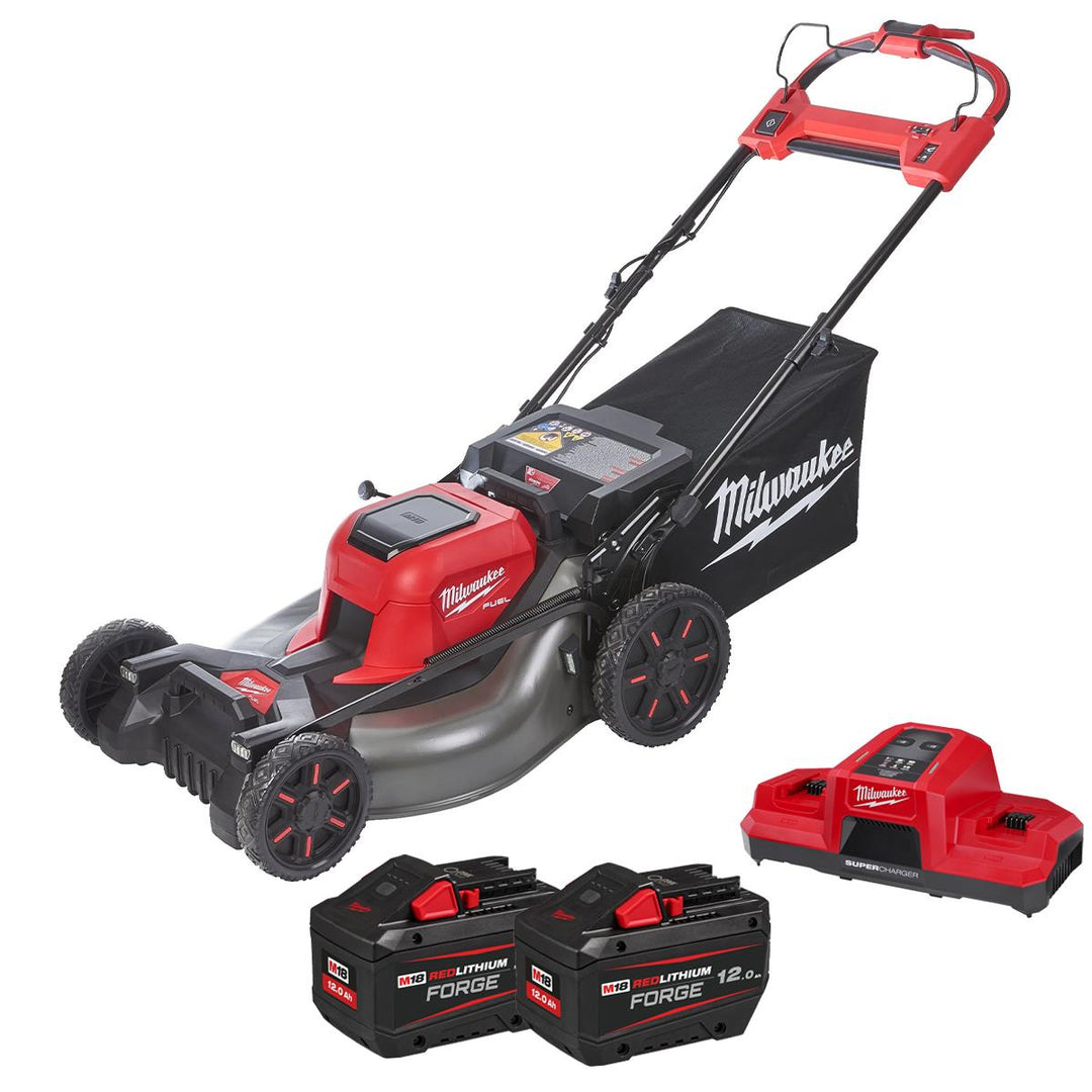 Milwaukee M18F2LM53-122 36V FUEL Brushless 53cm Self-Propelled Lawn Mower with 2 x 12.0Ah Battery &amp; Charger 4933479822