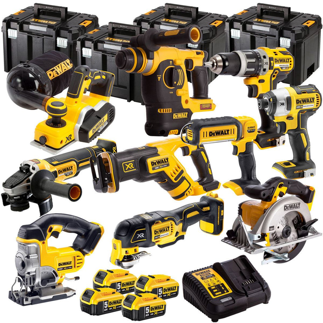 Dewalt DCK665P3T16 18V 10 Piece Power Tool Kit with 4 x 5.0Ah Batteries