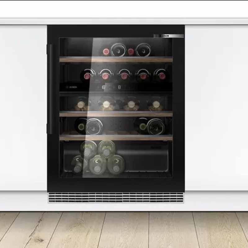 Series 6 Built-Under 60cm Wine Cooler - Black - KUW21AHG0G