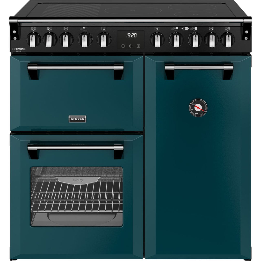 Stoves Richmond DX 90Ei 90cm wide Electric Range Cooker with Induction Hob - Deep Marine