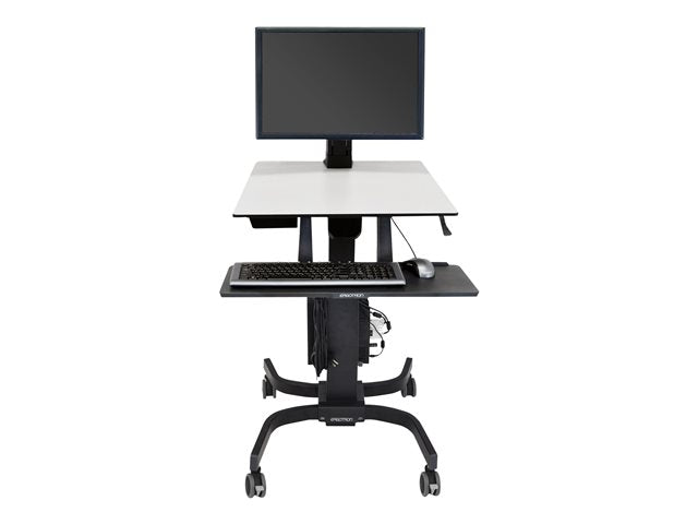 TieDex UK Ergotron WorkFit-C Single HD - sit/standing workstation - rectangular - grey