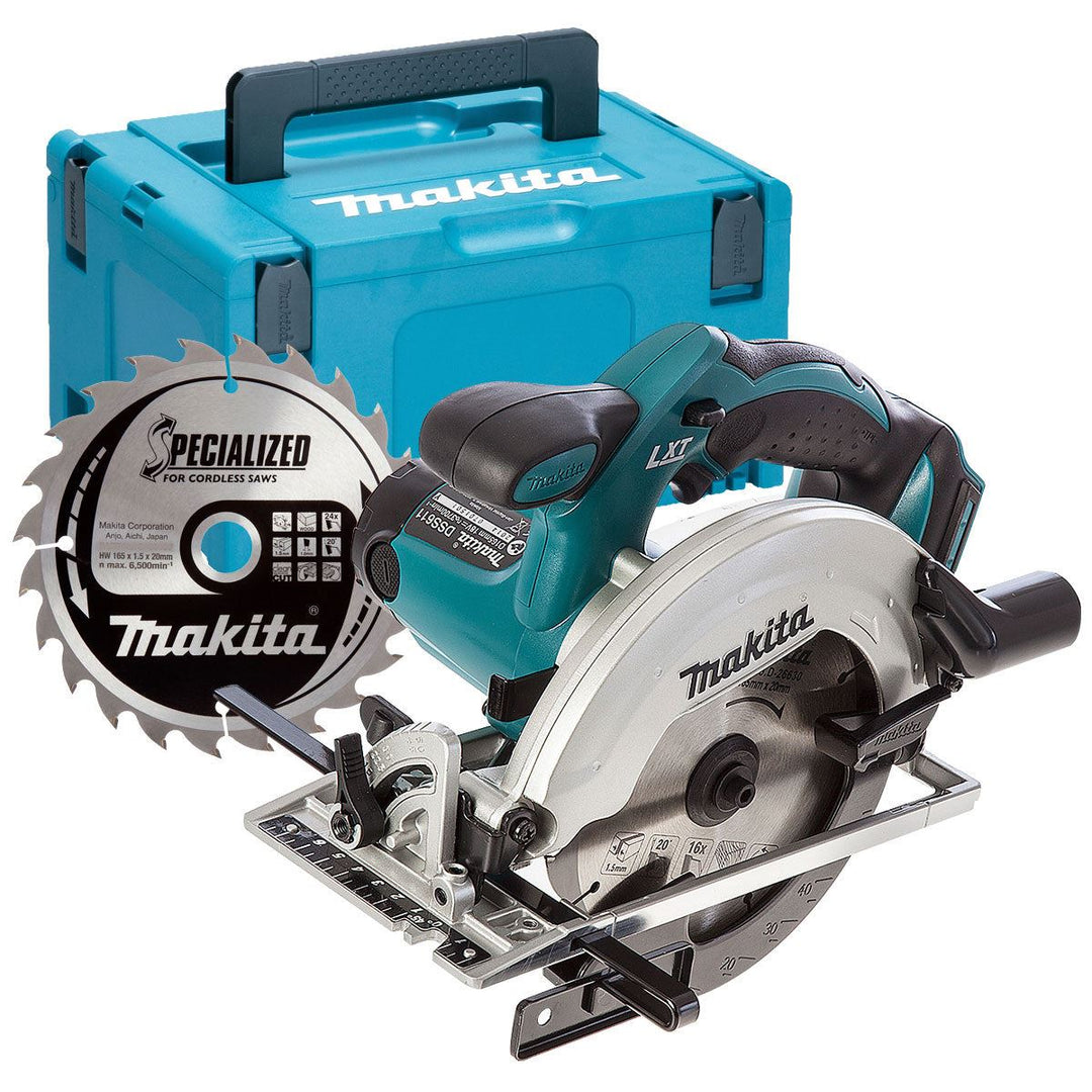 Makita DSS611Z 18V LXT 165mm Circular Saw with Type-3 Makpac Case &amp; 24T Blade