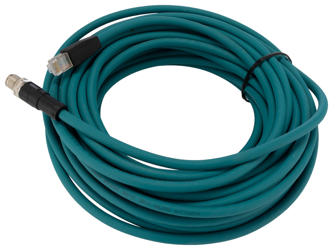 TieDex UK Male 8 way M12, Straight to Male 8 way Straight Cable, 15 m