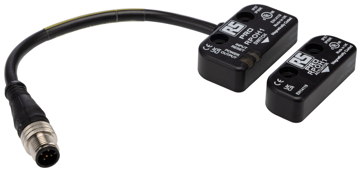 TieDex UK RFID Non-Contact Safety Switch, ABS Plastic Housing, 24V dc, 2 NO/1 NC, M12