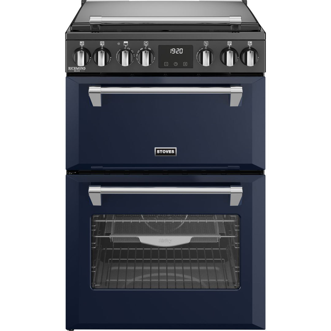 Stoves 60cm wide Double Oven Dual Fuel Richmond DX MRA 60DF Mini Range Cooker - Midnight Blue