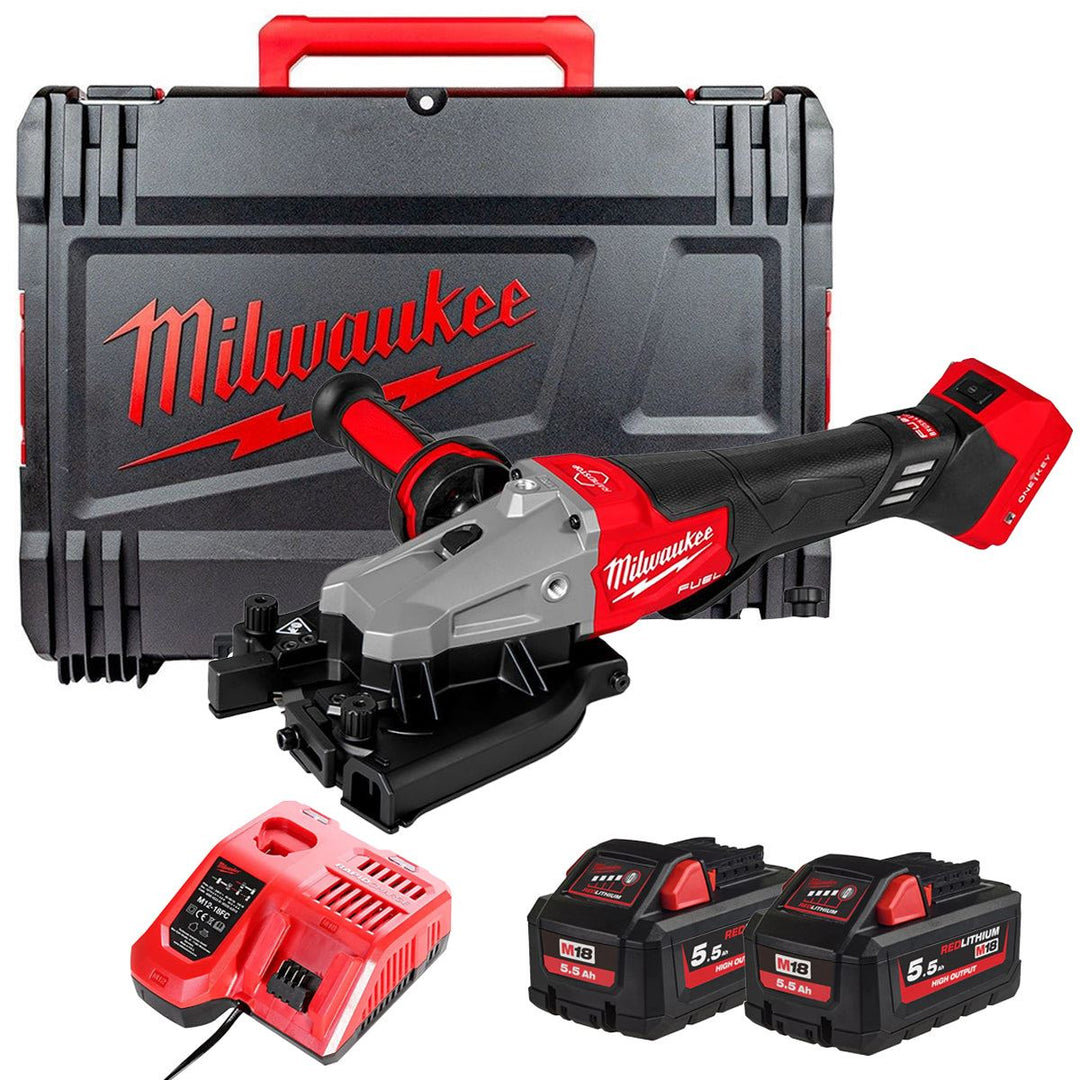 Milwaukee M18FRBCO32-0X 18V M18 FUEL Rebar Cutter with 2 x 5.5Ah Battery Charger & Case