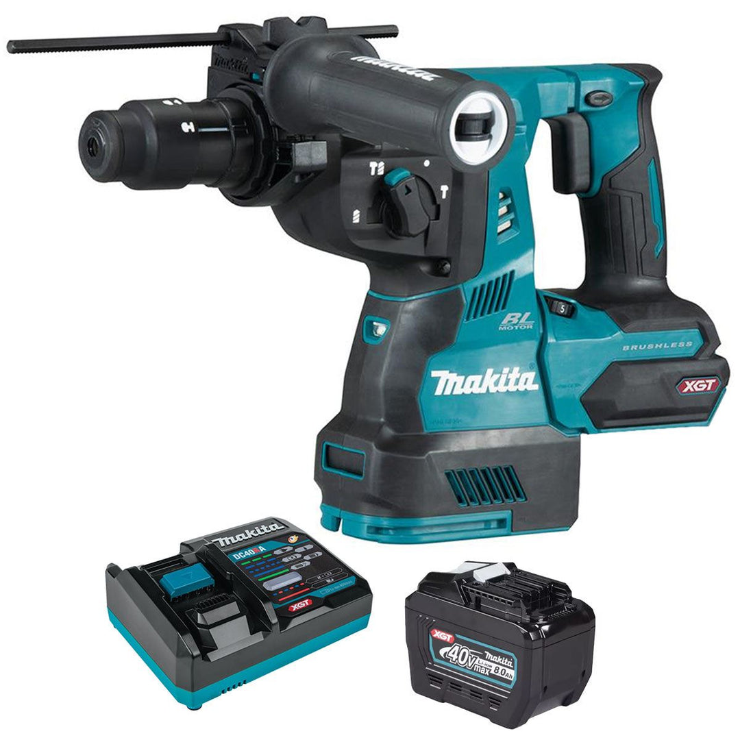 Makita HR004GZ 40V Max XGT Brushless SDS+ Rotary Hammer Drill with 1 x 8.0Ah Battery & Charger