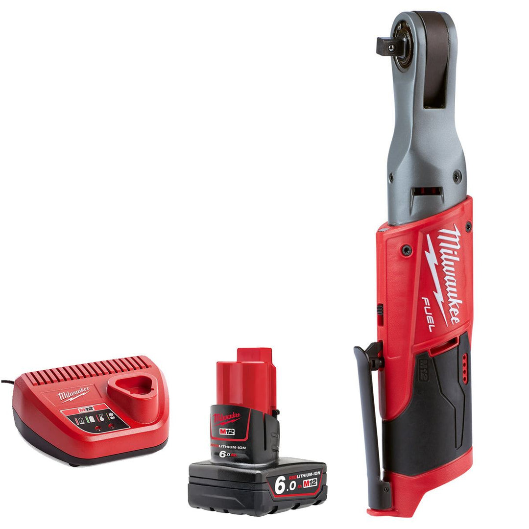 Milwaukee M12FIR38-0 12V 3/8" Fuel Brushless Ratchet with 1 x 6.0Ah Battery &amp; Charger
