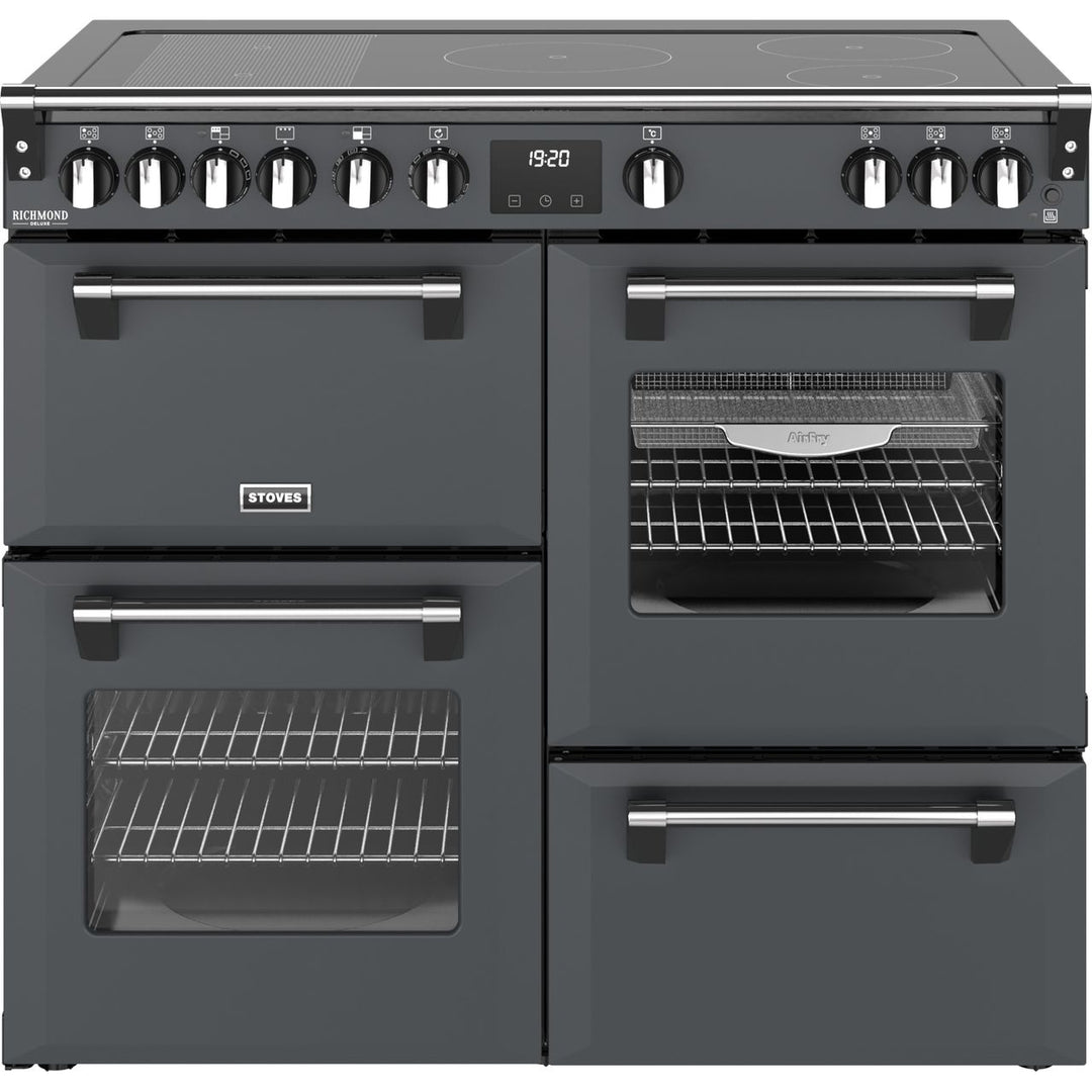 Stoves Richmond Deluxe 100Ei 100cm wide Electric Range Cooker with Induction Hob - Anthracite