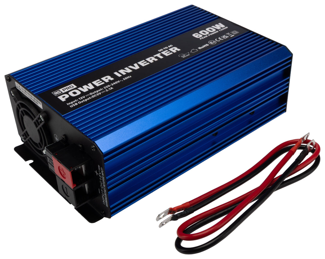 TieDex UK Chassis 600W Power Inverter, 12V Input, 230V Output