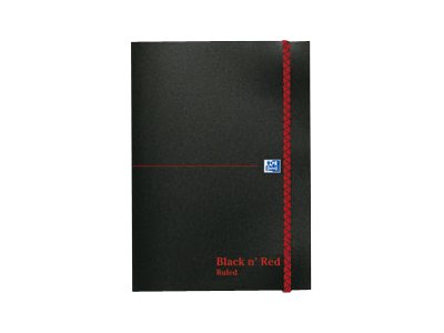 TieDex UK Oxford Black n' Red - polynotes - A7 - 192 pages (pack of 10)