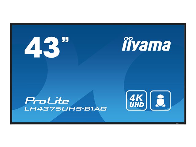 TieDex UK iiyama ProLite LH4375UHS-B1AG 43" Class (42.5" viewable) LED-backlit LCD display - 4K - for digital signage