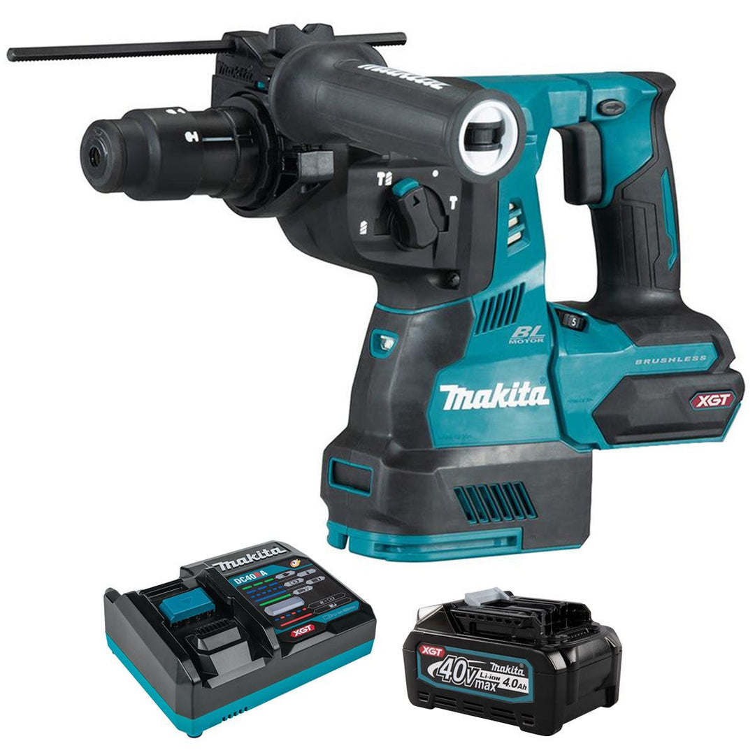Makita HR004GZ 40V Max XGT Brushless SDS+ Rotary Hammer Drill with 1 x 4.0Ah Battery & Charger
