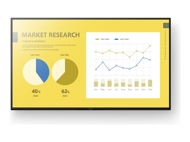 TieDex UK Sony Bravia Professional Displays FW-75EZ20L EZ20L Series - 75" LED-backlit LCD display - 4K - for digital signage