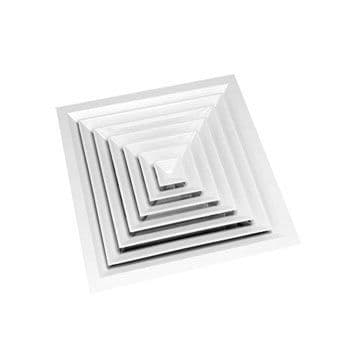 Lindab Ceiling Diffuser 4 Way Blow White Finish Diameter 595mm