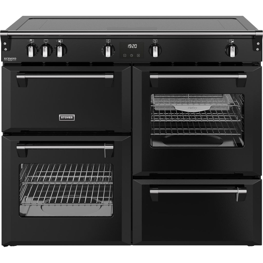 Stoves Richmond Deluxe 110Ei ZLS 110cm wide Electric Range Cooker with Induction Hob - Black