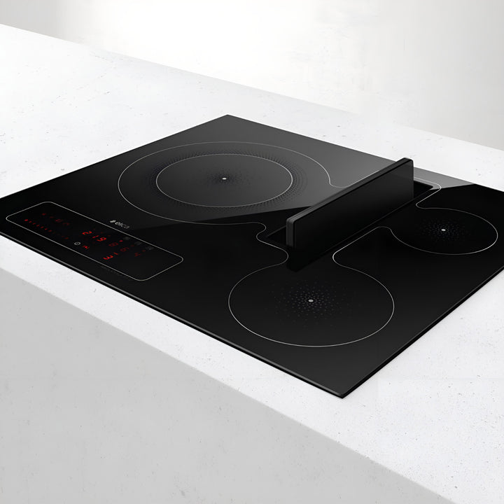 Elica NikolaTesla FIT 3Z 60 60cm Black Induction Hob with Downdraft Extractor