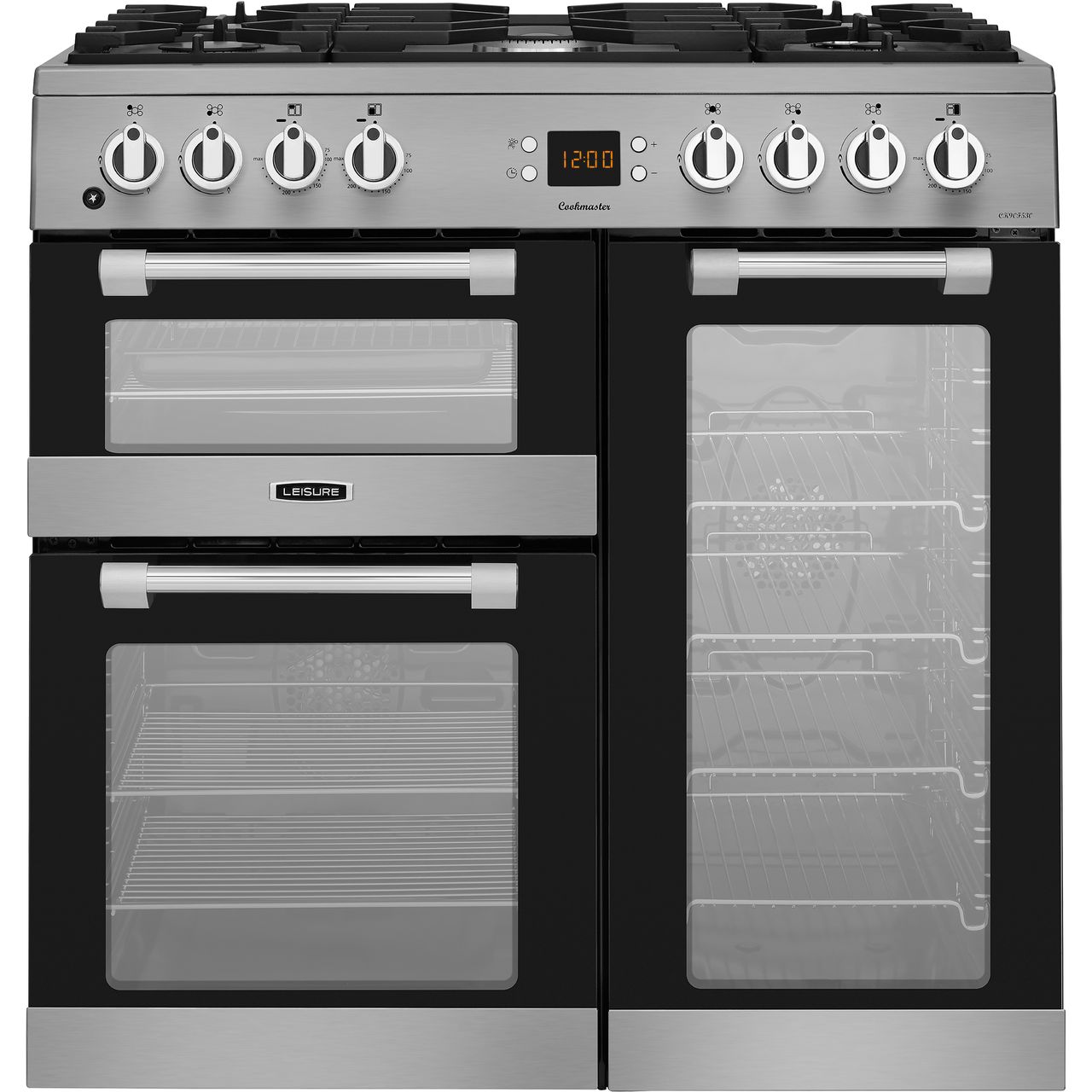 Leisure Cookmaster CK90F530X 90cm wide Dual Fuel Range Cooker with Gas Hob - Stainless Steel