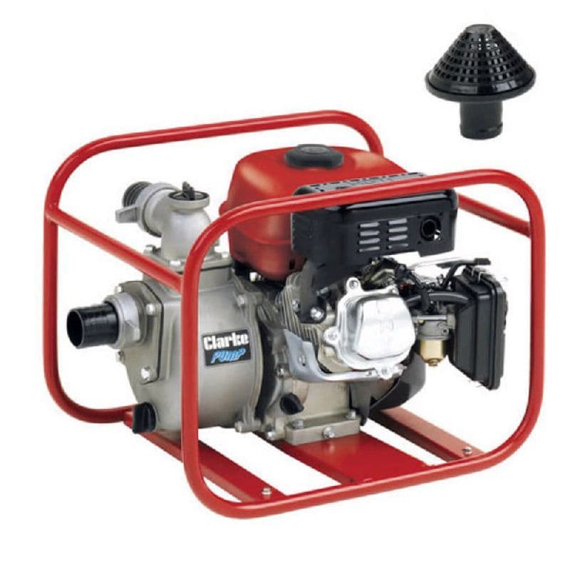 Clarke 4 Stroke Petrol Engine Powered CHS2E Petrol Semi-Trash Water Pump 2" 700 Litres/Min