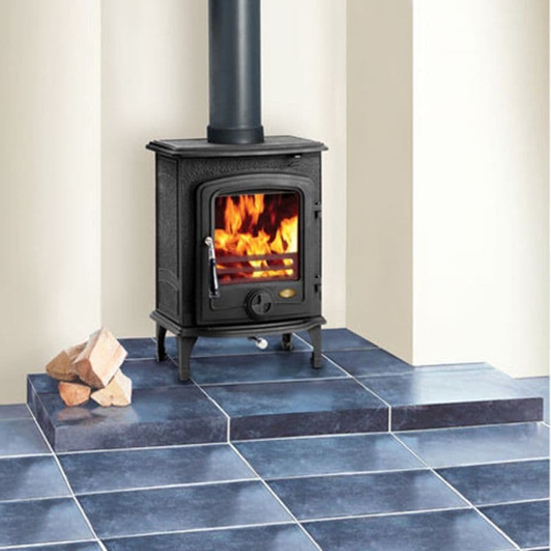 Clarke 6909950 Chesterford Eco-Design Black Cast Iron Wood & Coal Burning Stove 17000Btu/4.6Kw