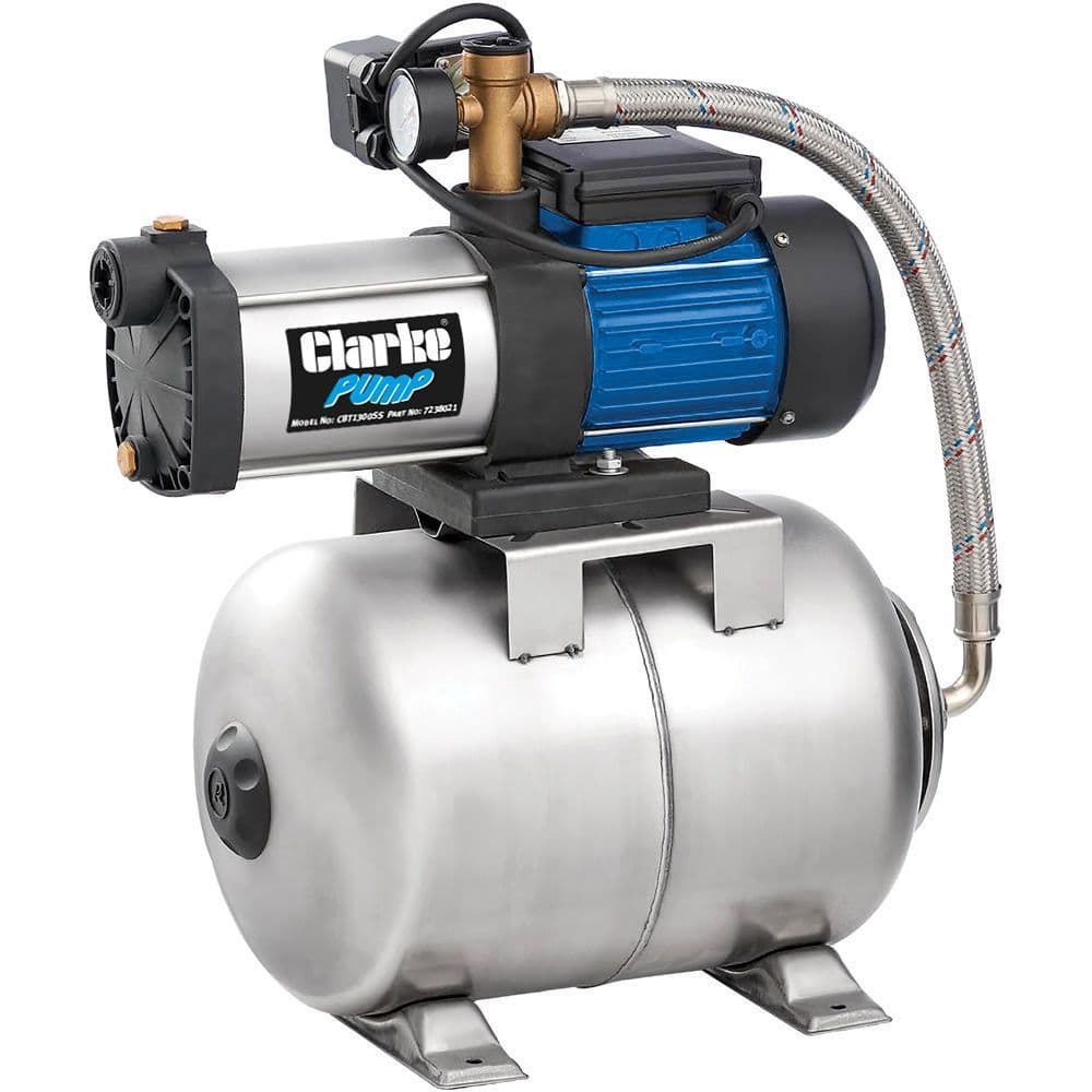 Clarke CBT1300SS 1" 1350W 90Lpm 35m head Stainless Booster Pump 220-240V~50Hz
