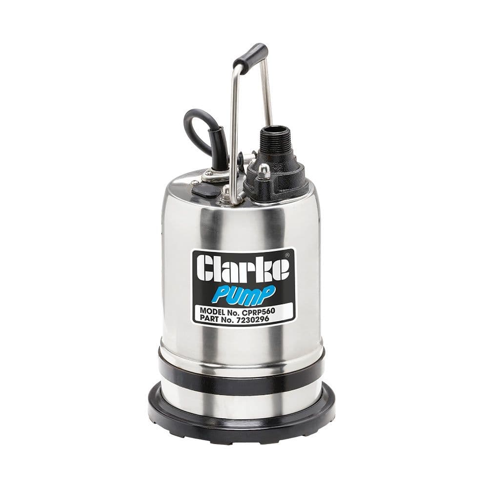 Clarke CPRP560 1" 560W 11M Head Submersible Residue Dirty Water Pump 170 Litres/Min 240V~50Hz