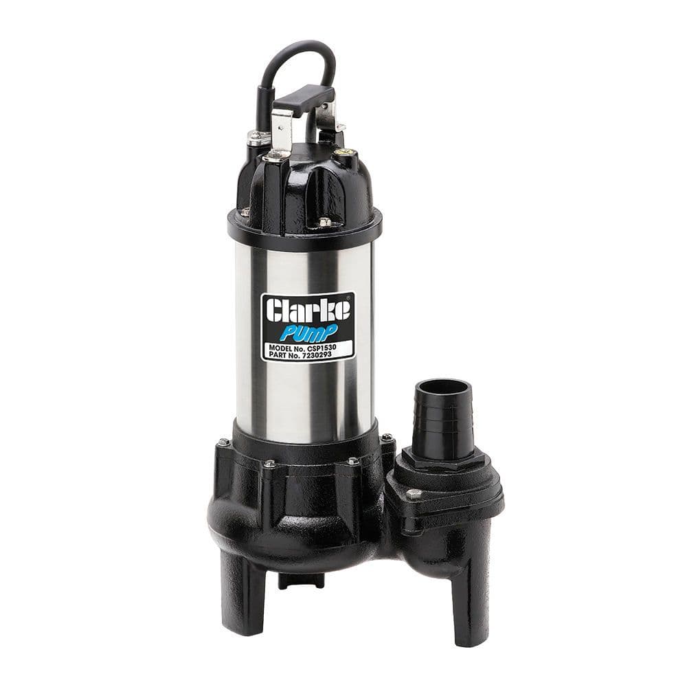 Clarke CSP1530 2" 1530W 10M Head Submersible Sewage Pump 500Litres/Min 220-240V~50Hz