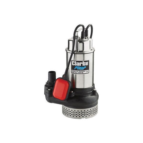 Clarke DWP200A 2 Submersible Dirty Water Pump With Float Switch 600 Litres/Min 240V~50Hz