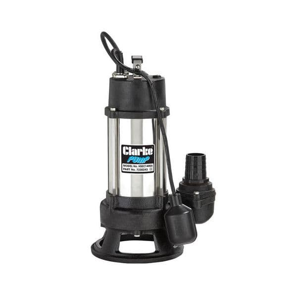 Clarke HSEC1400A 1400W (1HP) Heavy Duty Submersible Cutter Pump 430 Litres/Min 240V~50Hz