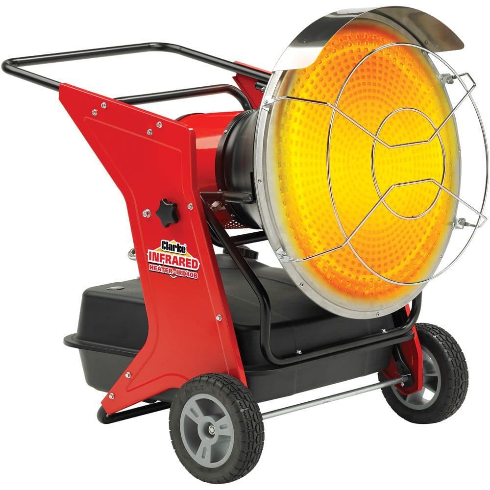 Clarke IRD40B Diesel Infrared Space Heater Direct Combustion 40Kw/136000Btu 220V