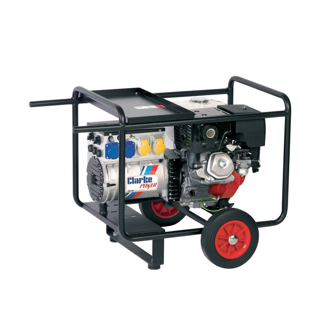 Clarke PG9500ADVES Petrol Engine Dual Voltage Petrol Generator 16Hp 6.5kVA 240V/110V