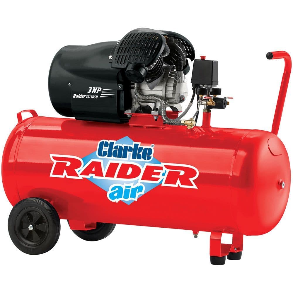 Clarke Raider 15/1050 100L V- twin Air Compressor 14.5 cfm 2.2.Kw 3hp 220-240V~50Hz